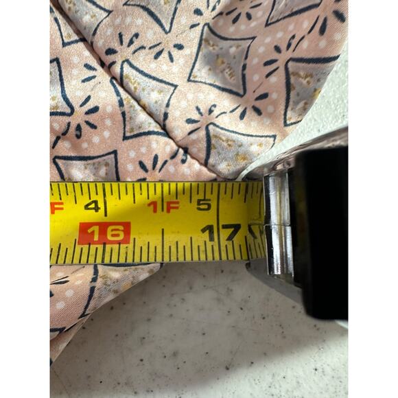 Polagram The Delling Patterned Dress in Dusty Salmon Size M Satin Smocked A47 - Picture 9 of 10